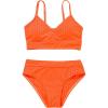 imageMilumia Girls Cute Two Piece Swimsuit V Neck Spaghetti Strap Wireless Bikini SetOrange