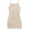imageMilumia Girls Knitted Split Hem Cami Beach Dress Coverup Sleeveless Swimsuit Cover UpsApricot