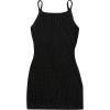 imageMilumia Girls Knitted Split Hem Cami Beach Dress Coverup Sleeveless Swimsuit Cover UpsSolid Black