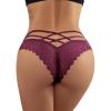 imageMilumia Women Sexy Floral Lace Underwear Criss Cross Seamless Bikini Panty BriefLilac Purple