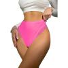 imageMilumia Women Sexy Lace Panties Underwear High Waisted Thongs French Cut BikinisLight Pink