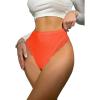 imageMilumia Women Sexy Lace Panties Underwear High Waisted Thongs French Cut BikinisOrange