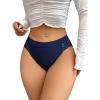 imageMilumia Women Sexy Lace Panty Underwear Low Rise Soft Panties Cheeky Bikini BriefsDark Blue