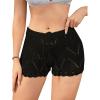 imageMilumia Womens Swimsuit Crochet Cover Up Shorts Drawstring Beach Swim Coverup ShortsBlack