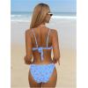 imageMilumia Womens 2 Piece Bikini Sets Ditsy Floral Swimsuit Tie Back SwimwearLight Blue