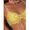 imageMilumia Womens 2 Piece Bikini Sets Ditsy Floral Swimsuit Tie Back SwimwearYellow