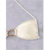 imageMilumia Womens 2 Piece Swimsuit Ring Linked Tie String Halter Thong Bikini Set Bathing SuitsApricot