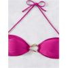 imageMilumia Womens 2 Piece Swimsuit Ring Linked Tie String Halter Thong Bikini Set Bathing SuitsHot Pink