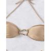 imageMilumia Womens 2 Piece Swimsuit Ring Linked Tie String Halter Thong Bikini Set Bathing SuitsLight Brown