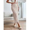 imageMilumia Womens Ditsy Floral Mesh Split Hem Long Skirt High Waisted Boho Midi SkirtsDusty Pink