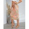 imageMilumia Womens Ditsy Floral Mesh Split Hem Long Skirt High Waisted Boho Midi SkirtsPink Multi