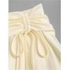 imageMilumia Womens Ruched Drawstring Short Skirt Y2k Pleated Asymmetrical Hem Mini SkirtsApricot