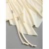 imageMilumia Womens Ruched Drawstring Short Skirt Y2k Pleated Asymmetrical Hem Mini SkirtsApricot