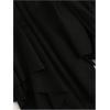 imageMilumia Womens Ruched Drawstring Short Skirt Y2k Pleated Asymmetrical Hem Mini SkirtsBlack