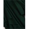 imageMilumia Womens Ruched Drawstring Short Skirt Y2k Pleated Asymmetrical Hem Mini SkirtsDark Green