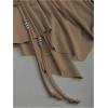 imageMilumia Womens Ruched Drawstring Short Skirt Y2k Pleated Asymmetrical Hem Mini SkirtsKhaki