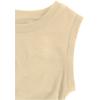 imageMilumia Girls 2 Pack Ruched Knot Side Round Neck Sleeveless Basic Crop Tank TopsApricot and Khaki