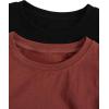 imageMilumia Girls 2 Pack Ruched Knot Side Round Neck Sleeveless Basic Crop Tank TopsMulti Black Red