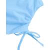 imageMilumia Girls 2 Pack Ruched Knot Side Round Neck Sleeveless Basic Crop Tank TopsMulti Blue Green
