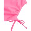 imageMilumia Girls 2 Pack Ruched Knot Side Round Neck Sleeveless Basic Crop Tank TopsMulti Pink
