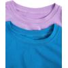 imageMilumia Girls 2 Pack Ruched Knot Side Round Neck Sleeveless Basic Crop Tank TopsPurple Blue