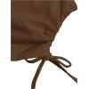 imageMilumia Girls 2 Pack Ruched Knot Side Round Neck Sleeveless Basic Crop Tank TopsSolid Brown