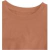 imageMilumia Girls 2 Pack Ruched Knot Side Round Neck Sleeveless Basic Crop Tank TopsSolid Brown