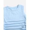 imageMilumia Girls Ruched Knot Side Solid Round Neck Sleeveless Crop Tank TopsLight Blue