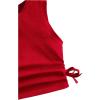 imageMilumia Girls Ruched Knot Side Solid Round Neck Sleeveless Crop Tank TopsRed