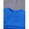 imageMilumia Girls Ruched Knot Side Solid Round Neck Sleeveless Crop Tank TopsRoyal Blue