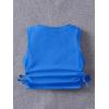 imageMilumia Girls Ruched Knot Side Solid Round Neck Sleeveless Crop Tank TopsRoyal Blue