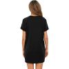 imageMilumia Women Casual Short T Shirt Dress Short Sleeve Straight Mini Tee Shirt DressBlack