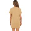 imageMilumia Women Casual Short T Shirt Dress Short Sleeve Straight Mini Tee Shirt DressCamel