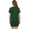 imageMilumia Women Casual Short T Shirt Dress Short Sleeve Straight Mini Tee Shirt DressDark Green