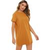 imageMilumia Women Casual Short T Shirt Dress Short Sleeve Straight Mini Tee Shirt DressGinger