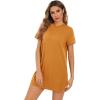 imageMilumia Women Casual Short T Shirt Dress Short Sleeve Straight Mini Tee Shirt DressGinger