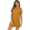 imageMilumia Women Casual Short T Shirt Dress Short Sleeve Straight Mini Tee Shirt DressGinger