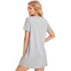 imageMilumia Women Casual Short T Shirt Dress Short Sleeve Straight Mini Tee Shirt DressLight Grey