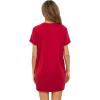 imageMilumia Women Casual Short T Shirt Dress Short Sleeve Straight Mini Tee Shirt DressPoinsettia