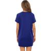 imageMilumia Women Casual Short T Shirt Dress Short Sleeve Straight Mini Tee Shirt DressRoyal Blue