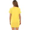 imageMilumia Women Casual Short T Shirt Dress Short Sleeve Straight Mini Tee Shirt DressYellow