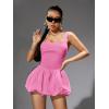 imageMilumia Womens Square Neck Sleeveless Ruffled Bubble Mini Tank DressPink