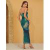 imageMilumia Womens Summer Strapeless Tube Top Dresses Side Slit Ruched Bodycon Maxi Dress VacationAll Green Mix