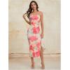 imageMilumia Womens Summer Strapeless Tube Top Dresses Side Slit Ruched Bodycon Maxi Dress VacationPink Light Blue