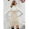 imageMilumia Women V Neck Corduroy Pinafore Overall Mini Dress Jumper DressApricot Solid