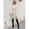 imageMilumia Women V Neck Corduroy Pinafore Overall Mini Dress Jumper DressApricot Solid