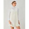 imageMilumia Women V Neck Corduroy Pinafore Overall Mini Dress Jumper DressBeige