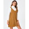 imageMilumia Women V Neck Corduroy Pinafore Overall Mini Dress Jumper DressGinger