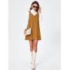 imageMilumia Women V Neck Corduroy Pinafore Overall Mini Dress Jumper DressGinger