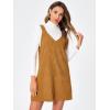 imageMilumia Women V Neck Corduroy Pinafore Overall Mini Dress Jumper DressGinger